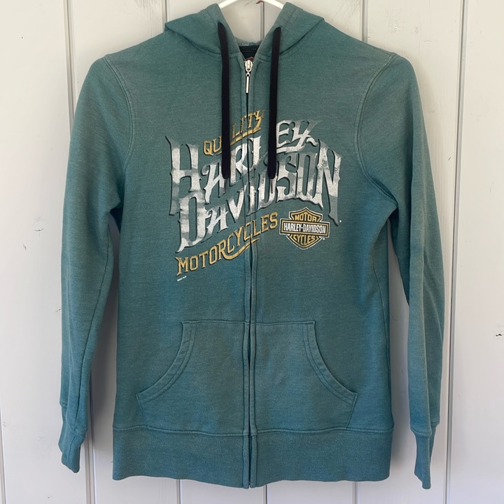 Harley Davidson Women’s Zip Up Hoodie Green Saint John, NB Size Small
